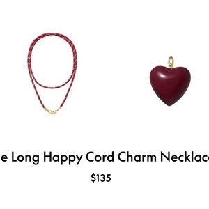 ROXANNE ASSOULIN The Long Happy Cord Charm Necklace Burgundy & burgundy